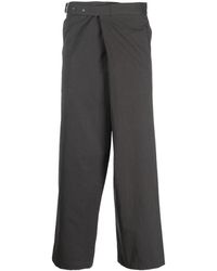 Facetasm - Wrap-design Wide-leg Trousers - Lyst