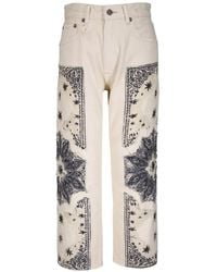 R13 - Vaqueros Con Diseño Patchwork - Lyst