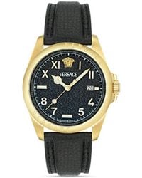 Versace - Ronda Mixed-Dial Leather Watch - Lyst