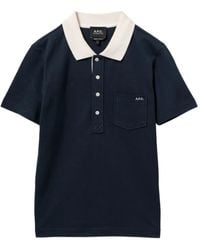 A.P.C. - Half Button-Up Polo - Lyst