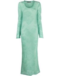 Marco Rambaldi - Vestido largo con aplique de rosa - Lyst