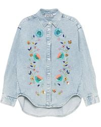 Essentiel Antwerp - Sequin-Embellished Floral Shirt - Lyst