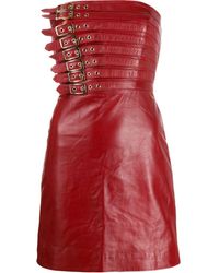 Manokhi Jurk Met Gesp - Rood