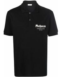 McQueen - Graffiti Print Polo - Lyst