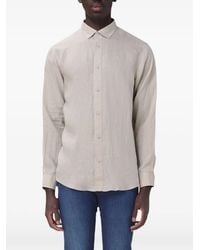 Emporio Armani - Linen Long-Sleeve Shirt - Lyst