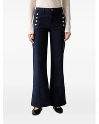 ViCOLO - Button-Detail Flared Jeans - Lyst