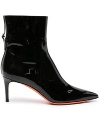 Santoni - 65Mm Patent Leather Ankle Boots - Lyst