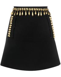 Amen - Bead-embroidered Crepe Miniskirt - Lyst