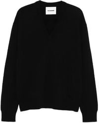 Jil Sander - Trui Met V-Hals - Lyst