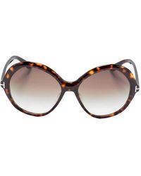 Tom Ford - Annabelle Round-Frame Sunglasses - Lyst