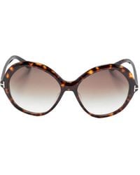 Tom Ford - Annabelle Zonnebril Met Rond Montuur - Lyst
