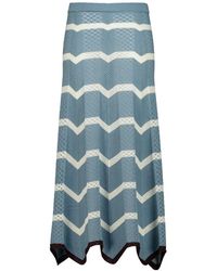 La DoubleJ - Chevron Midi Skirt - Lyst