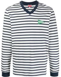 KENZO - Stripe-print Long-sleeve T-shirt - Lyst