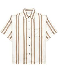 John Elliott - Seidenhemd Mit Streifen-Print - Lyst