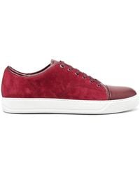 Lanvin - Dbb1 Leather And Suede Sneakers For - Lyst