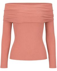 Petar Petrov - Off-Shoulder Silk Top - Lyst