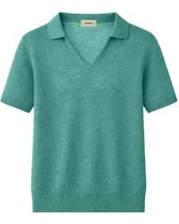 A PAPER KID - Knitted V-Neck T-Shirt - Lyst