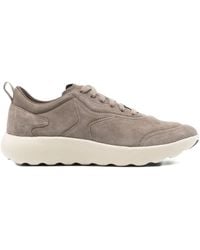 Geox - Lace-Up Leather Sneakers - Lyst