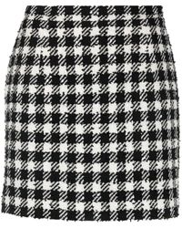 Alessandra Rich - Herringbone-pattern Print Mini Skirt - Lyst
