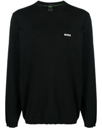 BOSS - Pullover mit Logo-Print - Lyst