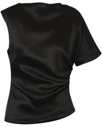 The Seafarer - Top drapeado con hombro descubierto - Lyst