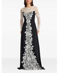 Tadashi Shoji Fatiha Floral-Lace Dress in Blue | Lyst Tadashi Shoji Fatiha Floral-Lace Dress in Blue | Lyst