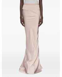 Rick Owens - Coda Maxi-Rok Met Geribbelde Tailleband En Satijnen Afwerking - Lyst