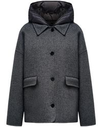 12 STOREEZ - Hooded Merino Wool Jacket - Lyst