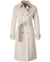 Herno - Double-Breasted Light Coat With Belted Waist - Lyst