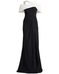 Tadashi Shoji - Draped Slit Maxi Dress - Lyst