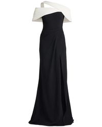 Tadashi Shoji - Draped Slit Maxi Dress - Lyst