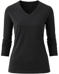 Patrick Assaraf - V-Neck Long-Sleeve T-Shirt - Lyst
