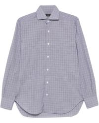Barba Napoli - Checked Cotton Shirt - Lyst