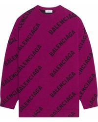 Balenciaga - Sweaters Purple - Lyst