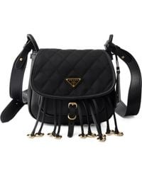 Prada - Corsaire Re-Nylon And Leather Mini Shoulder Bag - Lyst