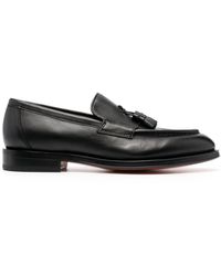 Santoni - Tassel-detail Leather Loafers - Lyst