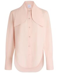 Patou - Oversized-Collar Button-Up Blouse - Lyst