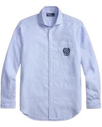 Polo Ralph Lauren - Embroidered Pocket Linen Shirt - Lyst