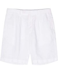 Boglioli - Pleated Linen Chambray Shorts - Lyst