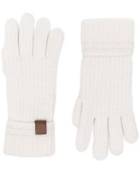 Eleventy - Gerippte Handschuhe Mit Logo-Patch - Lyst