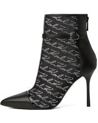 KARL LAGERFELD - Signia Sparkle Ankle Boots - Lyst