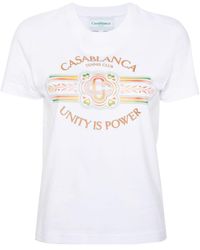 Casablanca - Unity Is Power Cotton T-shirt - Lyst