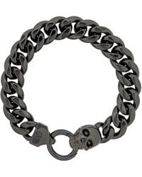 Northskull Atticus Skull Chain Bracelet - Black