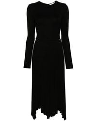 Nissa - Logo-Plaque Midi Dress - Lyst