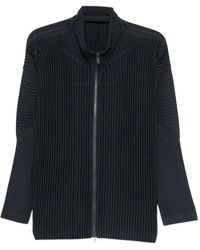 Homme Plissé Issey Miyake - Pleated Zip-Up Cardigan - Lyst