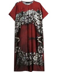 BARBARA BOLOGNA - Floral Silk Shift Midi Dress - Lyst