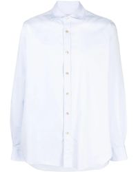 Boglioli - Spread-Collar Cotton Shirt - Lyst