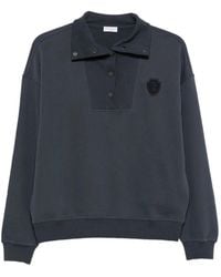 Brunello Cucinelli - Cotton Smooth French Terry Sweatshirt With Logo - Lyst
