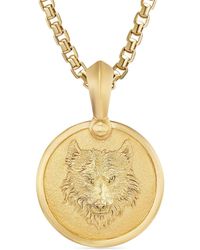 David Yurman - 18Kt Petrvs Wolf Amulet (30.6Mm) - Lyst