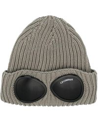 C.P. Company - Goggle Ribbed-knit Wool Beanie - Lyst
